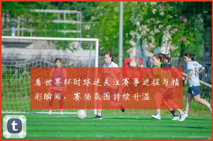 看世界杯时球迷关注赛事进程与精彩瞬间，赛场氛围持续升温